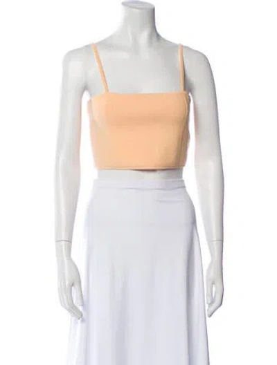 Pre-owned A.l.c Square Neckline Sleeveless Crop Top In Orange