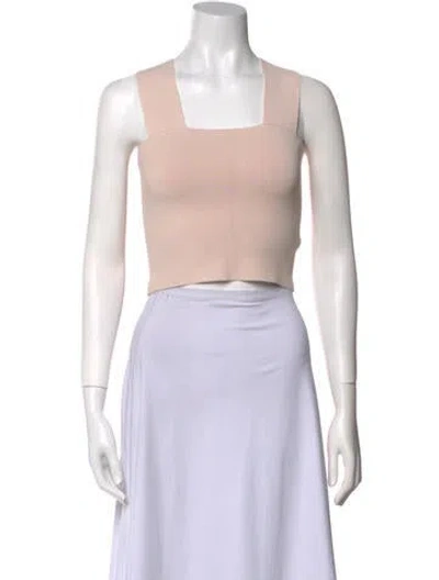 Pre-owned A.l.c Square Neckline Sleeveless Crop Top In Pink