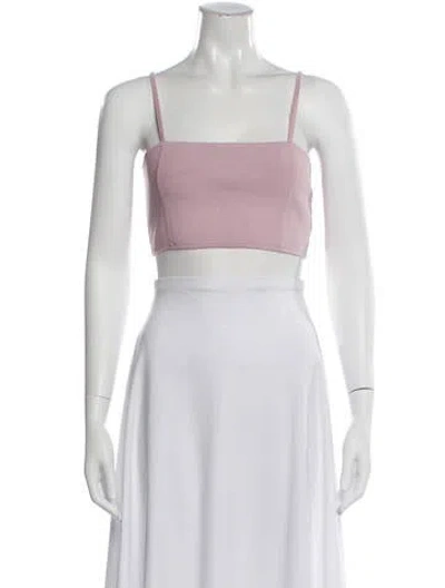 Pre-owned A.l.c Square Neckline Sleeveless Crop Top In Pink