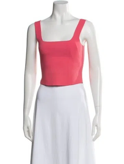 Pre-owned A.l.c Square Neckline Sleeveless Crop Top In Pink