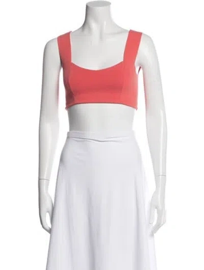 Pre-owned A.l.c Square Neckline Sleeveless Crop Top In Pink