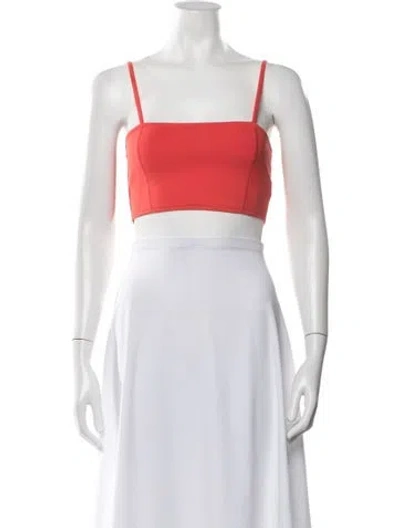 Pre-owned A.l.c Square Neckline Sleeveless Crop Top In Pink