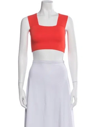 Pre-owned A.l.c Square Neckline Sleeveless Crop Top In Pink