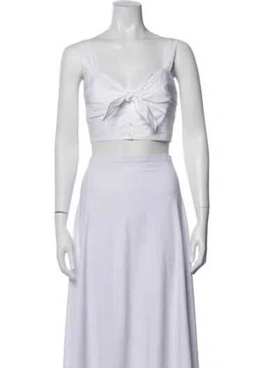 Pre-owned A.l.c Square Neckline Sleeveless Crop Top W/ Tags In Neutral