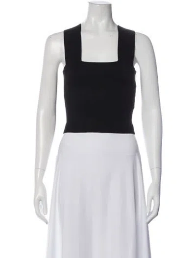 Pre-owned A.l.c Square Neckline Sleeveless Crop Top In White