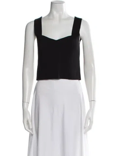 Pre-owned A.l.c Square Neckline Sleeveless Crop Top In White
