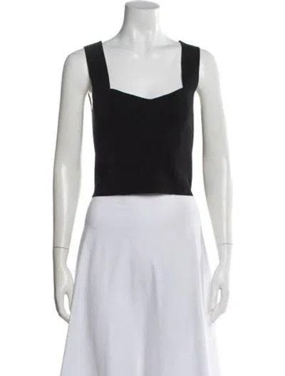 Pre-owned A.l.c Square Neckline Sleeveless Top In Black