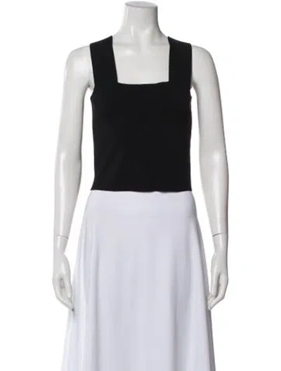 Pre-owned A.l.c Square Neckline Sleeveless Top In Black
