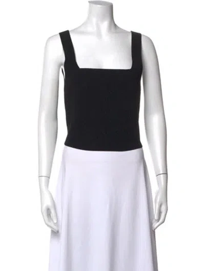 Pre-owned A.l.c Square Neckline Sleeveless Top In Black