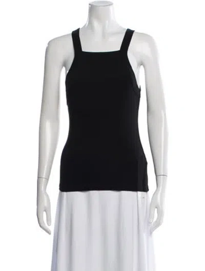 Pre-owned A.l.c Square Neckline Sleeveless Top In Black