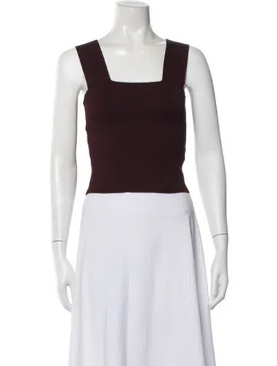 Pre-owned A.l.c Square Neckline Sleeveless Top In Burgundy