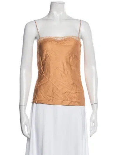 Pre-owned A.l.c Square Neckline Sleeveless Top In Neutral