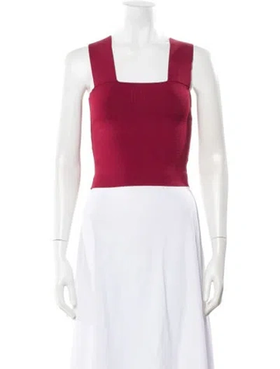 Pre-owned A.l.c Square Neckline Sleeveless Top In Red