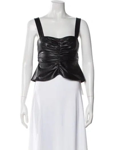 Pre-owned A.l.c Square Neckline Sleeveless Top In White