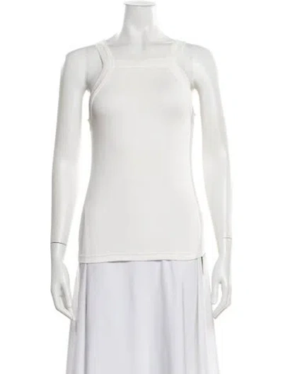 Pre-owned A.l.c Square Neckline Sleeveless Top In White