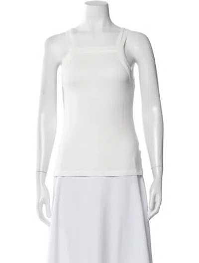 Pre-owned A.l.c Square Neckline Sleeveless Top In White
