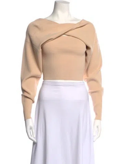 Pre-owned A.l.c Square Neckline Sweater In Brown
