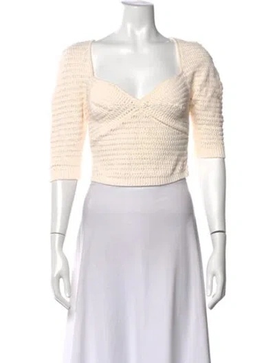 Pre-owned A.l.c Square Neckline Sweater In Neutrals