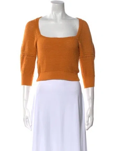 Pre-owned A.l.c Square Neckline Sweater In Orange