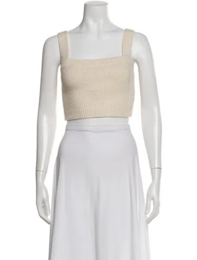 Pre-owned A.l.c Square Neckline Sweater In White