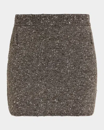 A.l.c Stella Bouclé Tweed Mini Skirt In Gray