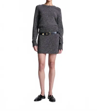 A.l.c Stella Boucle Tweed Mini Skirt In Charcoal / Dark Brown In Multi