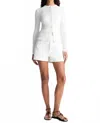 A.l.c Straight Denim Short In White In White