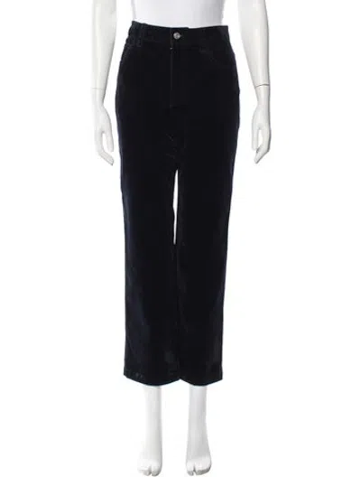 Pre-owned A.l.c Straight Leg Pants In Black/blue