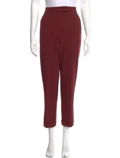 Pre-owned A.l.c Straight Leg Pants In Burgundy