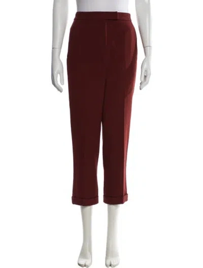 Pre-owned A.l.c Straight Leg Pants In Burgundy