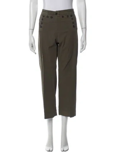Pre-owned A.l.c Straight Leg Pants In Green