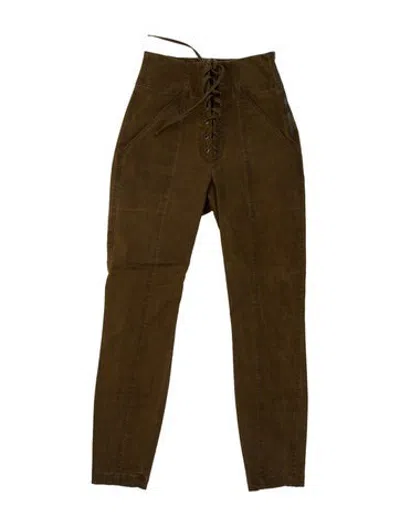 Pre-owned A.l.c Straight Leg Pants W/ Tags In Brown
