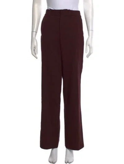 Pre-owned A.l.c Straight Leg Pants W/ Tags In Brown/burgundy
