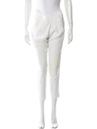 Pre-owned A.l.c Straight Leg Pants In White