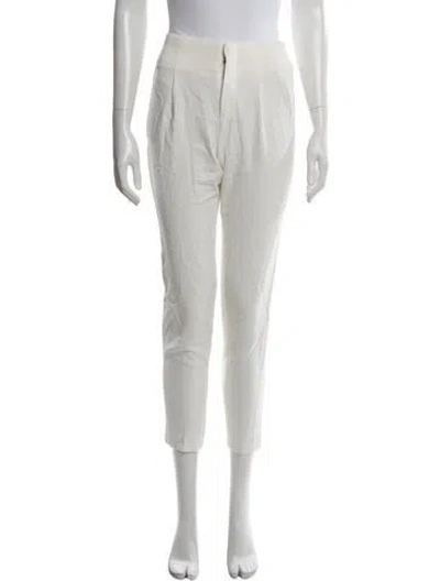 Pre-owned A.l.c Straight Leg Pants In White