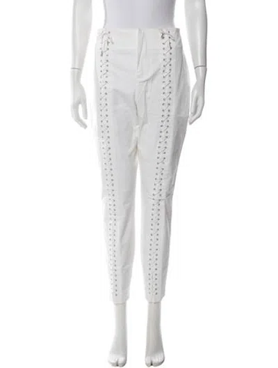 Pre-owned A.l.c Straight Leg Pants In White