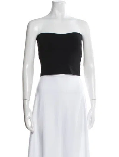Pre-owned A.l.c Strapless Crop Top In Black