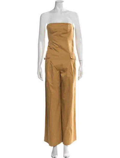 Pre-owned A.l.c Strapless Jumpsuit In Brown