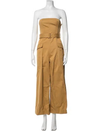 Pre-owned A.l.c Strapless Jumpsuit In Brown
