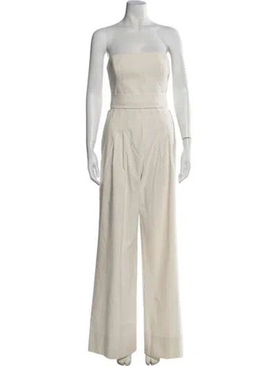 Pre-owned A.l.c Strapless Jumpsuit In Neutrals