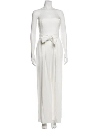 Pre-owned A.l.c Strapless Jumpsuit In White