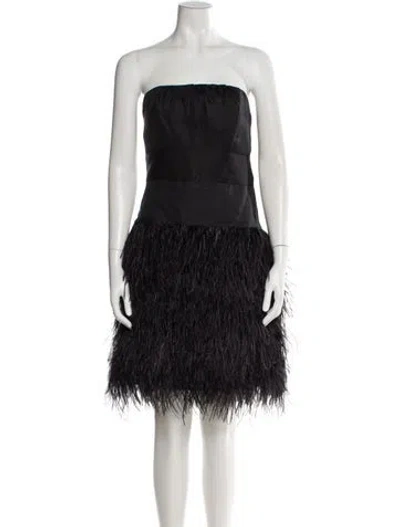 Pre-owned A.l.c Strapless Knee-length Dress In Brown