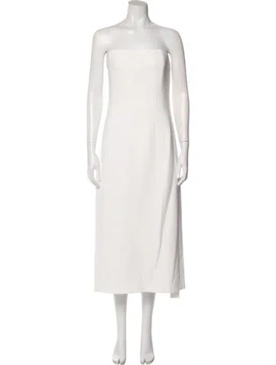 Pre-owned A.l.c Strapless Knee-length Dress In Neutral