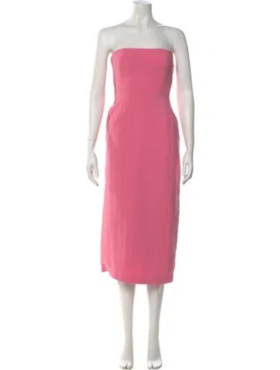 Pre-owned A.l.c Strapless Knee-length Dress In Pink