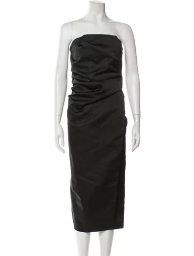 Pre-owned A.l.c Strapless Knee-length Dress W/ Tags In Black