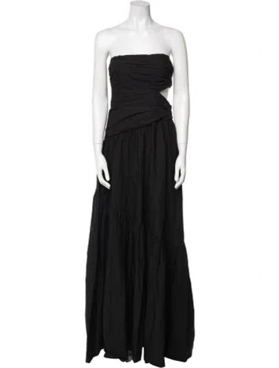 Pre-owned A.l.c Strapless Long Dress In Black