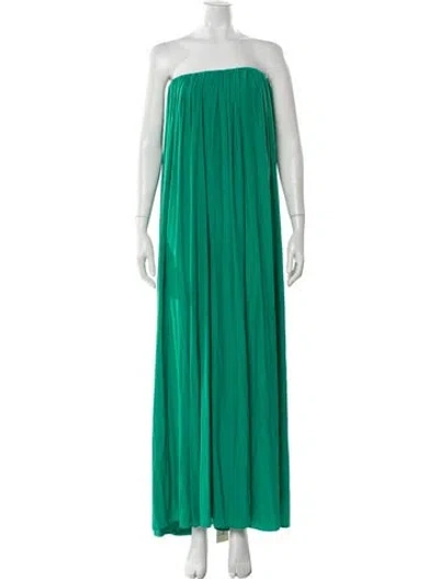 Pre-owned A.l.c Strapless Long Dress In Green
