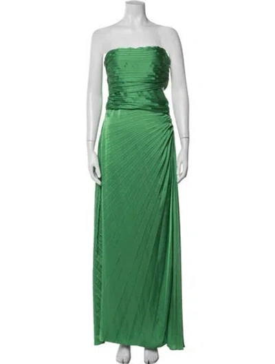 Pre-owned A.l.c Strapless Long Dress In Green