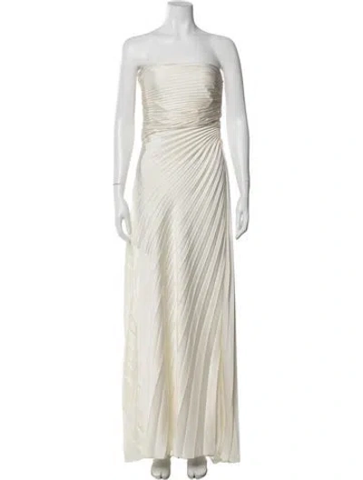 Pre-owned A.l.c Strapless Long Dress In Neutral