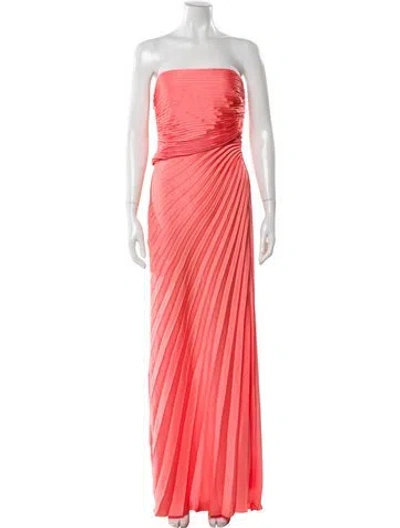 Pre-owned A.l.c Strapless Long Dress In Orange